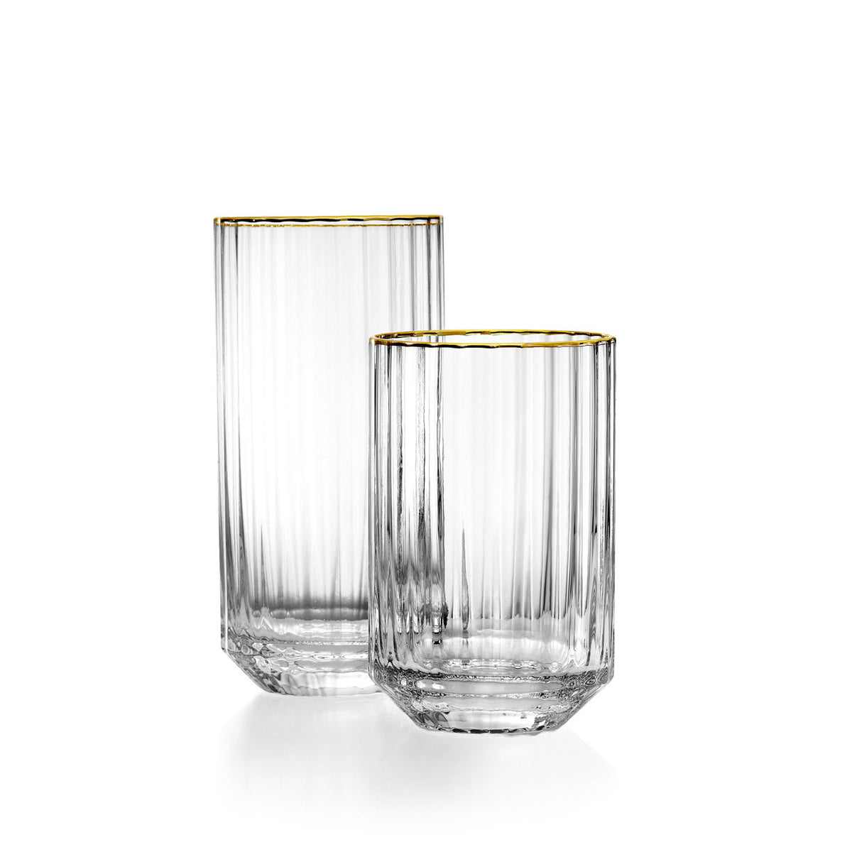 Bazar Bizar Glas Golden Sip Naturel/Goud Ø6,7 x H14 cm