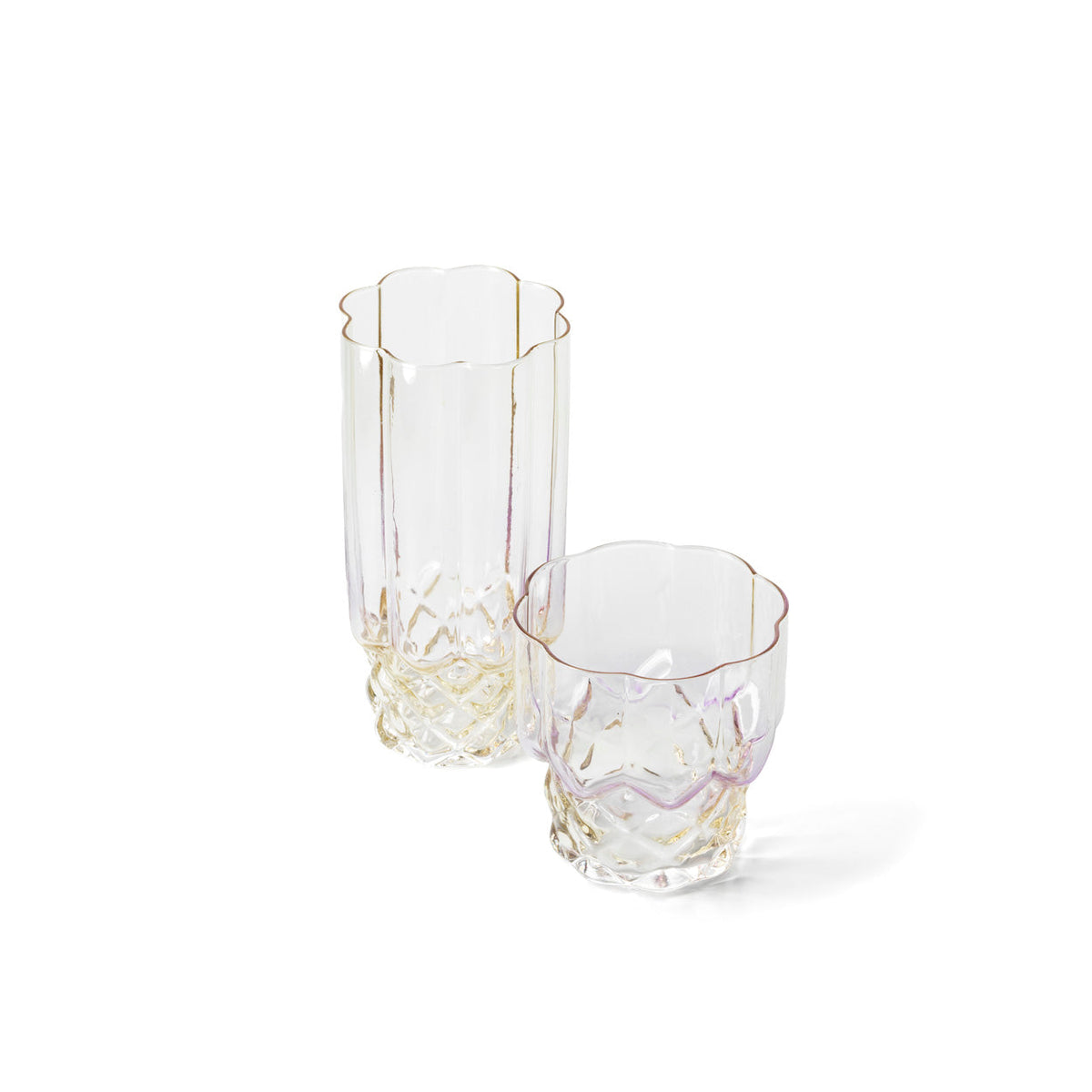 Bazar Bizar Glas Pink Blush Naturel/Roze Ø7,6 x H16 cm