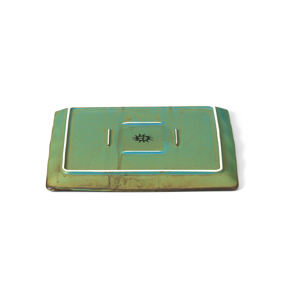 Bazar Bizar Keramische Schaal Lagoon Laguneblauw 25 x 25 x 2,5 cm