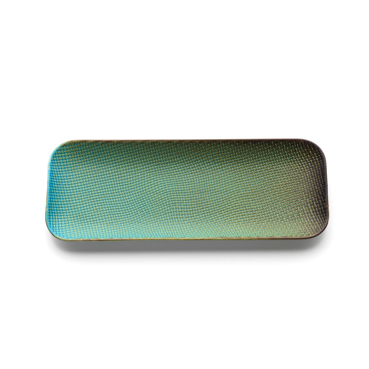 Bazar Bizar Keramische Schaal Lagoon Laguneblauw 36 x 14 cm
