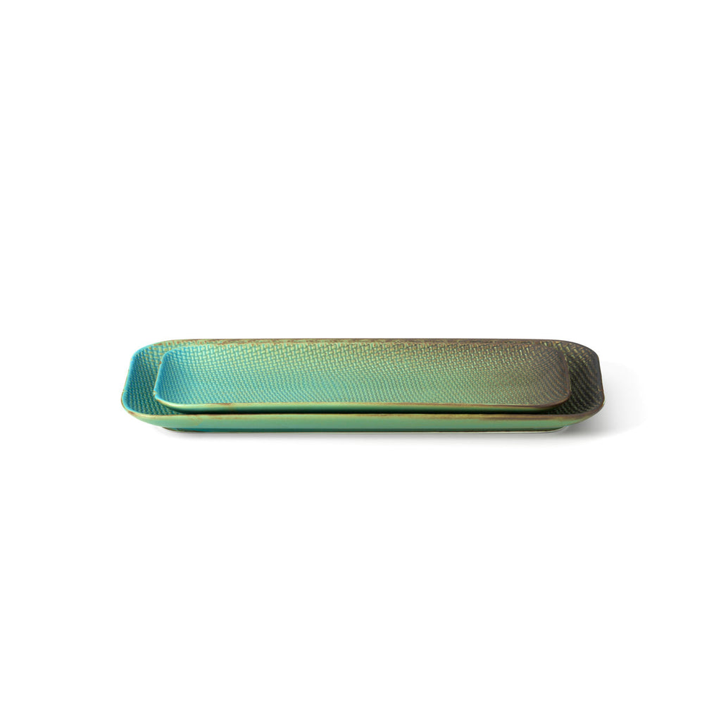 Bazar Bizar Keramische Schaal Lagoon Laguneblauw 36 x 14 cm
