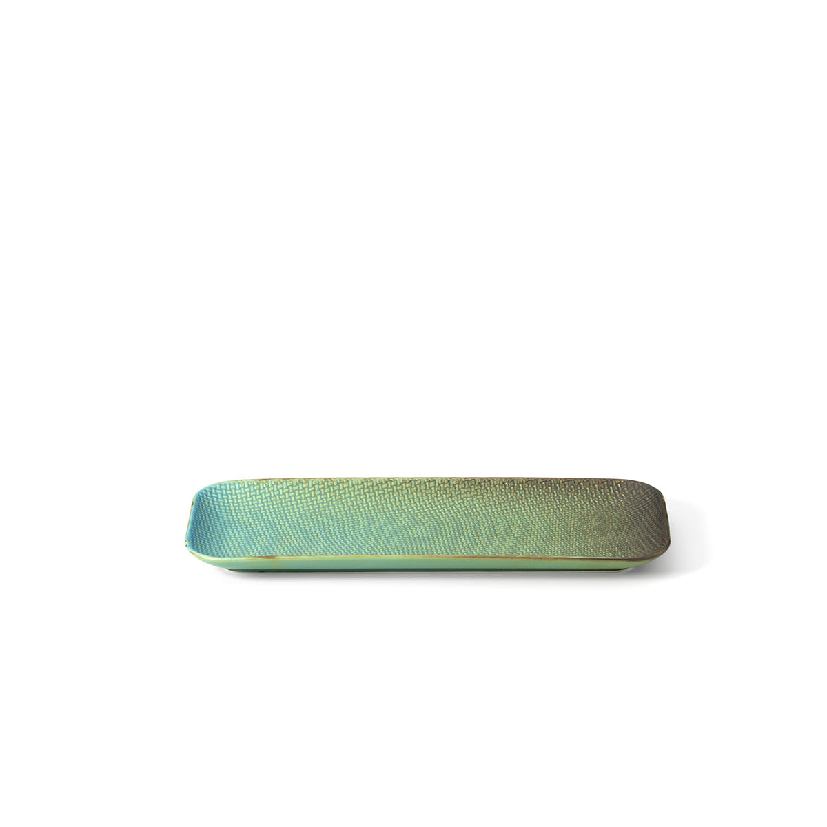 Bazar Bizar Keramische Schaal Lagoon Laguneblauw 30 x 12 x 2,5 cm