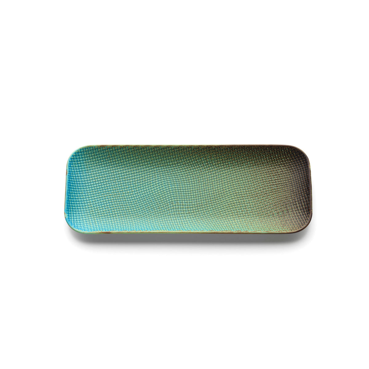 Bazar Bizar Keramische Schaal Lagoon Laguneblauw 30 x 12 x 2,5 cm