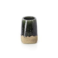 Bazar Bizar Aardewerken Plantenpot Moss Conical Betongroen Ø17 x H25 cm