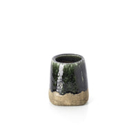 Bazar Bizar Aardewerken Plantenpot Moss Conical Betongroen Ø17 x H18 cm