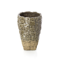 Bazar Bizar Aardewerken Vaas Rock Texture Steengrijs Ø25 x H36,5 cm