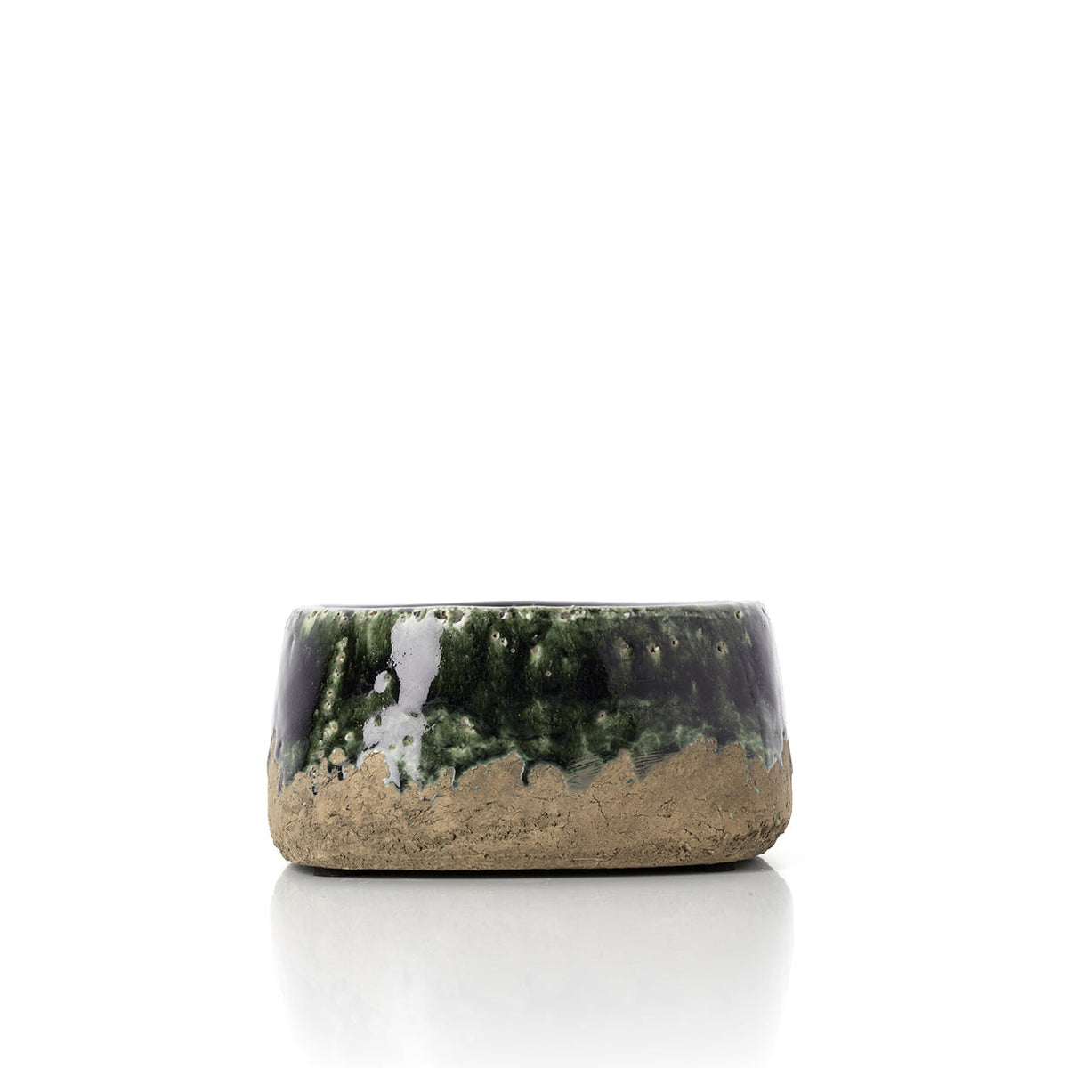 Bazar Bizar Aardewerken Plantenpot Moss Bowl Betongroen Ø16 x H8 cm
