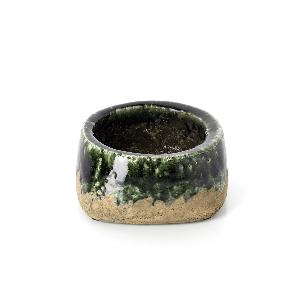 Bazar Bizar Aardewerken Plantenpot Moss Bowl Betongroen Ø16 x H8 cm