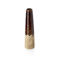 Bazar Bizar Aardewerken Vaas Amber Betonbruin Ø14,5 x H58,5 cm