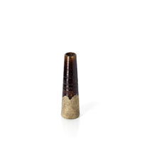 Bazar Bizar Aardewerken Vaas Amber Betonbruin Ø11 x H39,5 cm