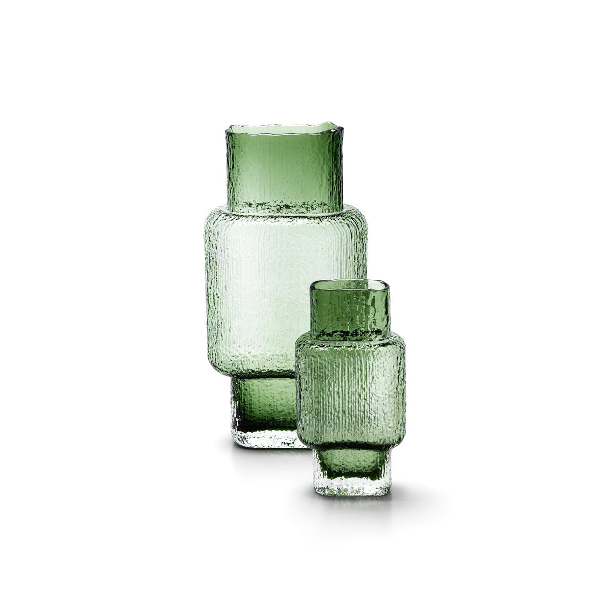 Bazar Bizar Gerecycleerde Glazen Vaas Vintage Groen 6 x 10 x 21 cm