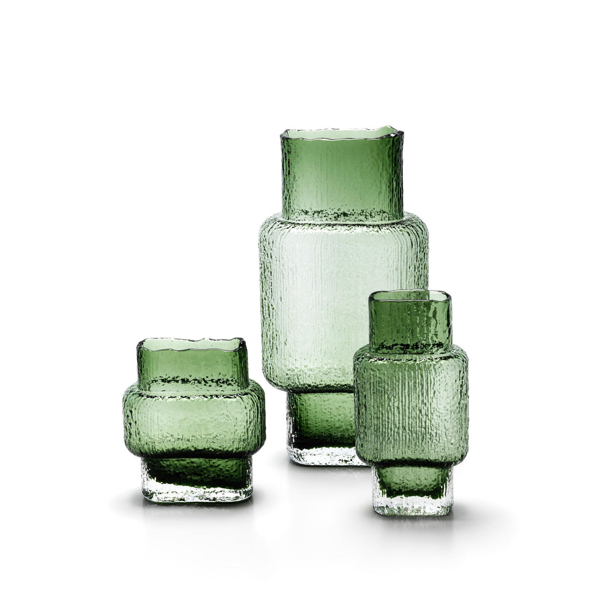 Bazar Bizar Gerecycleerde Glazen Vaas Vintage Groen 6 x 10 x 21 cm