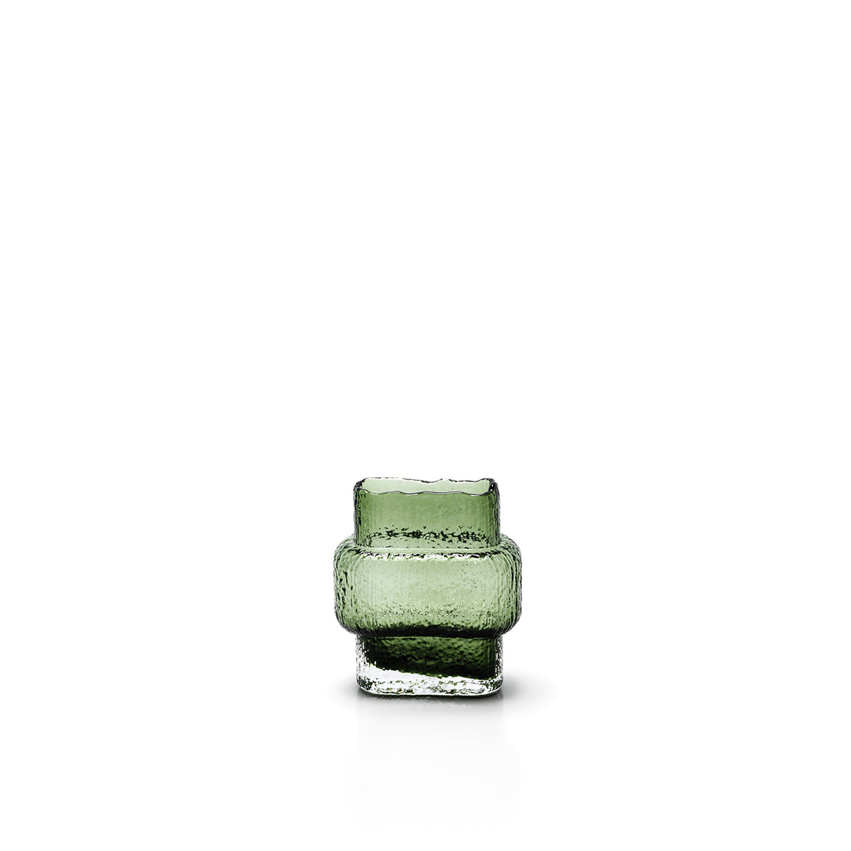 Bazar Bizar Gerecycleerde Glazen Vaas Vintage Groen 7 x 13 x 15 cm