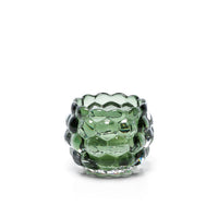 Bazar Bizar Gerecycleerde Glazen Kandelaar Bubble Glow Groen Ø11 x H8 cm