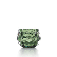Bazar Bizar Gerecycleerde Glazen Kandelaar Bubble Glow Groen Ø11 x H8 cm