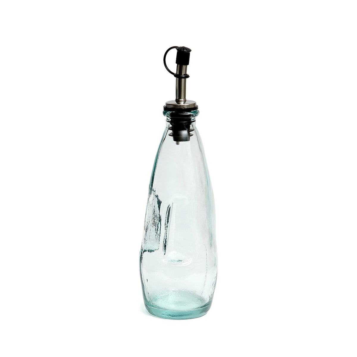 Bazar Bizar Gerecycleerde Glazen Oliefles Blauw Ø6 x H23 cm