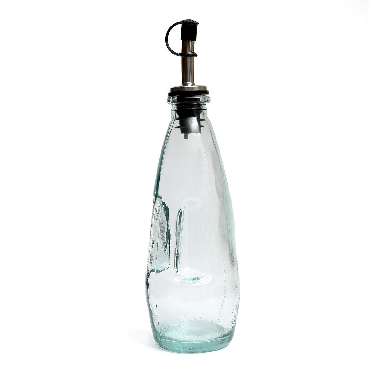 Bazar Bizar Gerecycleerde Glazen Oliefles Blauw Ø6 x H23 cm