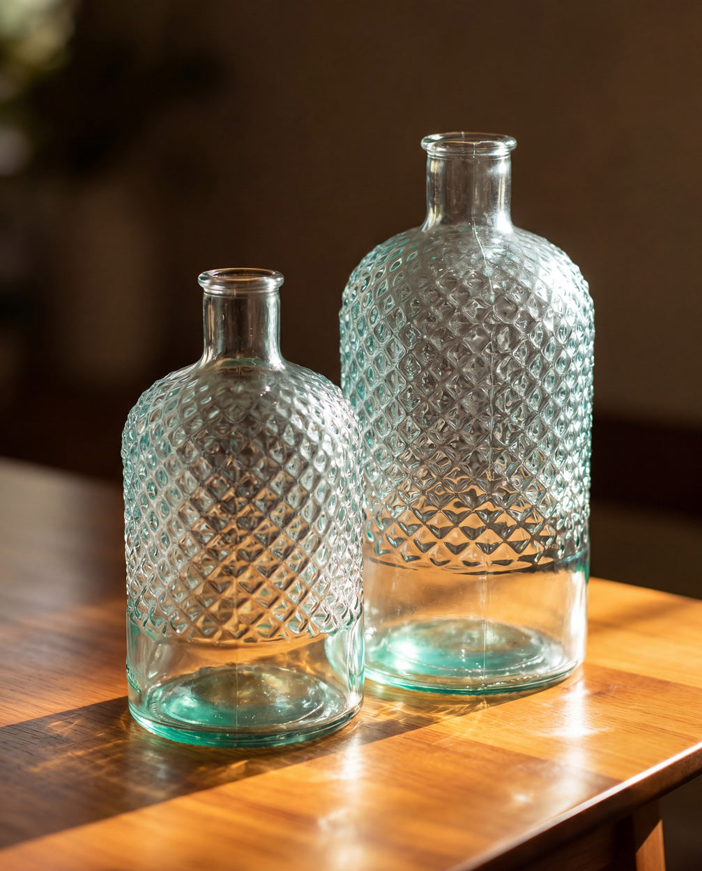 Bazar Bizar Carafe En Verre Recyclé Zuanshi Bleu Ø12 x H22 cm
