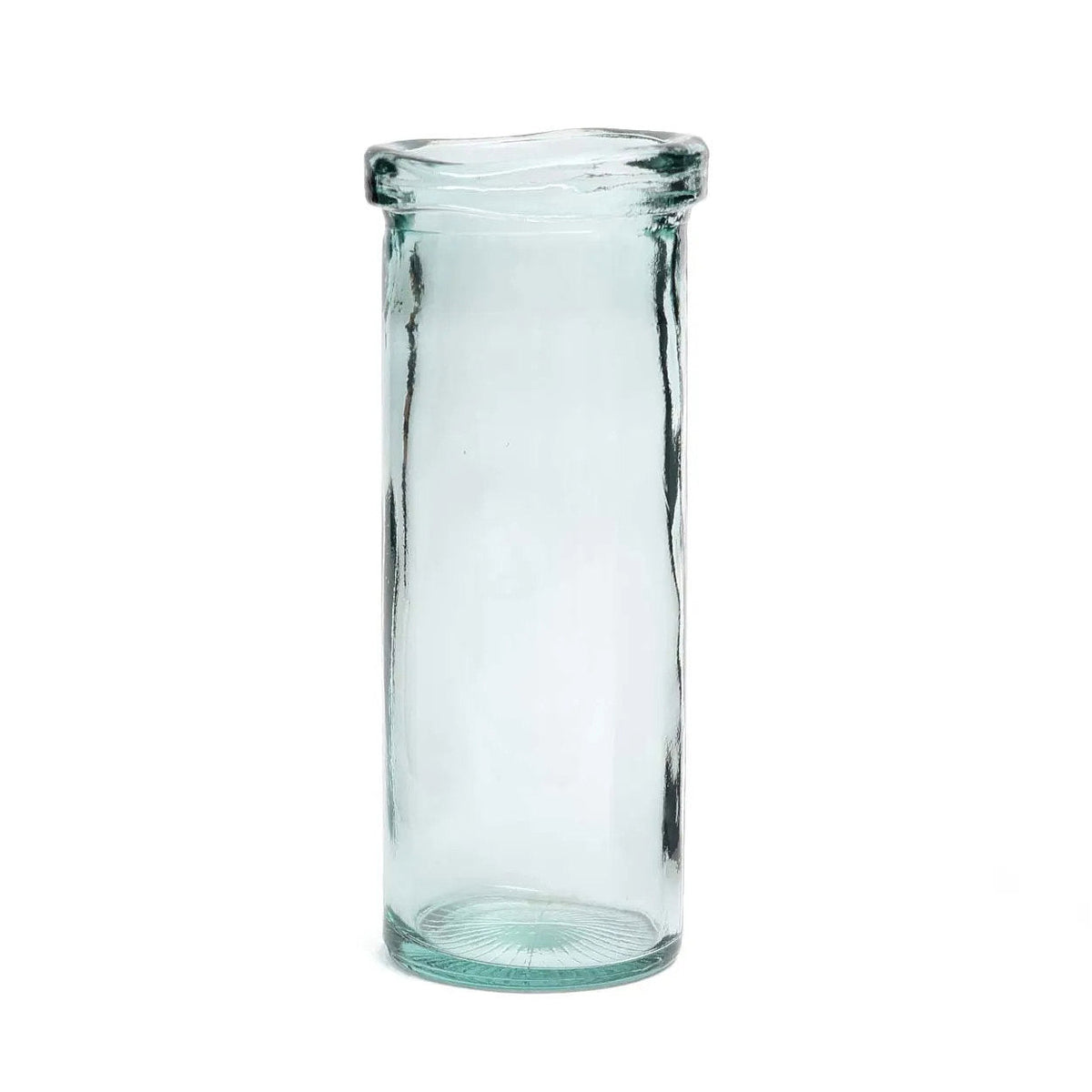 Bazar Bizar Gerecycleerde Glazen Vaas Jiandan Blauw Ø12 x H28 cm