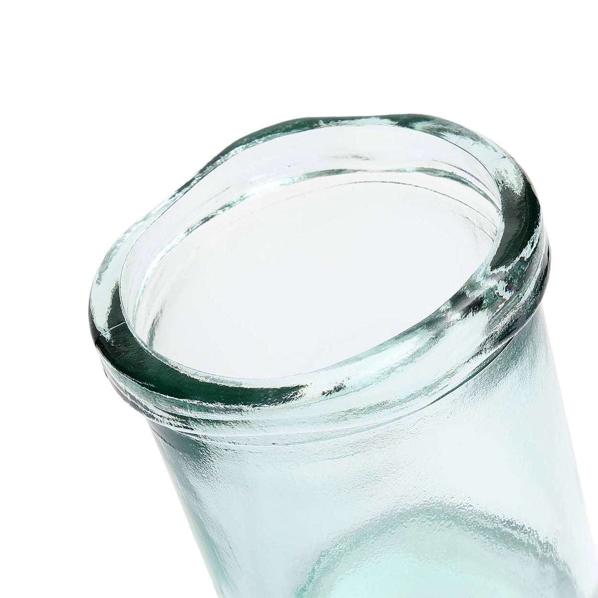Bazar Bizar Gerecycleerde Glazen Vaas Jiandan Blauw Ø15 x H20 cm