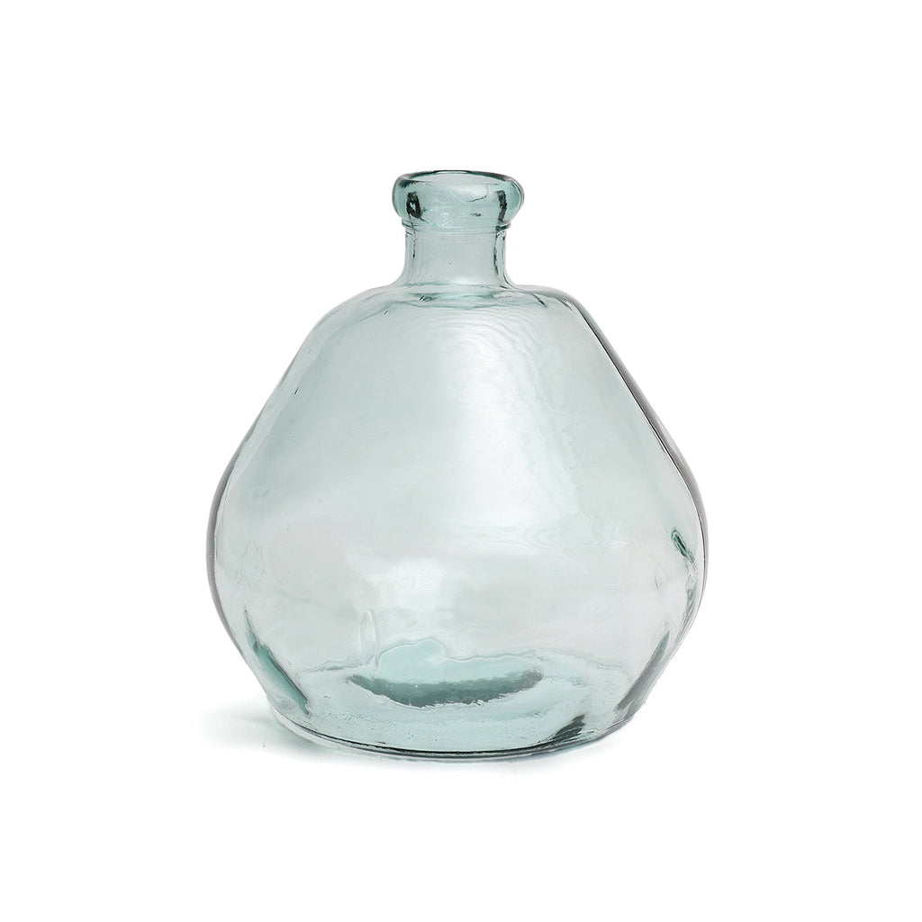 Bazar Bizar Gerecycleerde Glazen Vaas Bolai Blauw Ø45 x H50 cm
