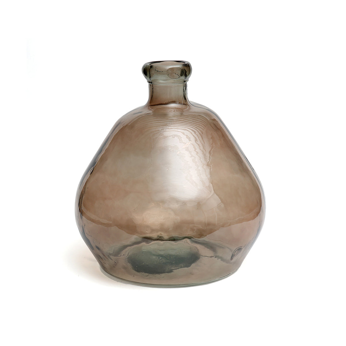 Bazar Bizar Gerecycleerde Glazen Vaas Bolai Beige Ø45 x H50 cm