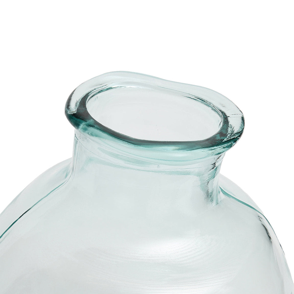 Bazar Bizar Gerecycleerde Glazen Vaas Yugang Blauw Ø25 x H31 cm