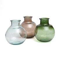 Bazar Bizar Gerecycleerde Glazen Vaas Yugang Groen Ø25 x H31 cm