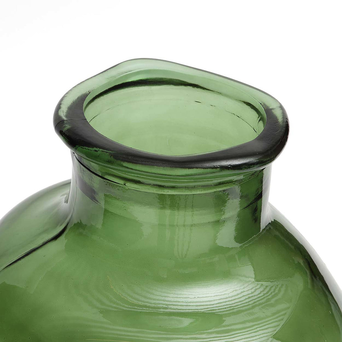 Bazar Bizar Gerecycleerde Glazen Vaas Yugang Groen Ø25 x H31 cm