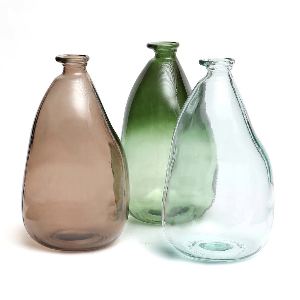 Bazar Bizar Vase En Verre Recyclé Shudi Bleu Ø21 x H36 cm