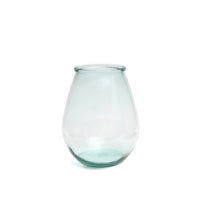 Bazar Bizar Gerecycleerde Glazen Vaas Eggplant Blauw Ø19 x H23 cm