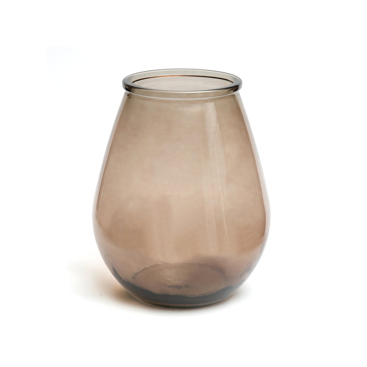 Bazar Bizar Gerecycleerde Glazen Vaas Qiezi Beige Ø29 x H35 cm