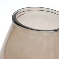 Bazar Bizar Gerecycleerde Glazen Vaas Qiezi Beige Ø29 x H35 cm