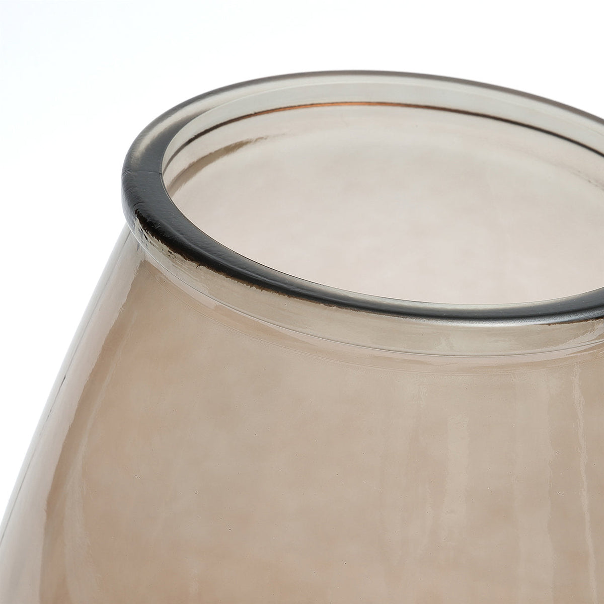 Bazar Bizar Gerecycleerde Glazen Vaas Qiezi Beige Ø29 x H35 cm