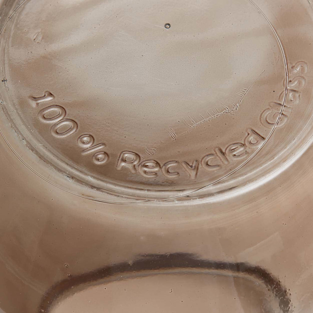 Bazar Bizar Gerecycleerde Glazen Vaas Qiezi Beige Ø29 x H35 cm