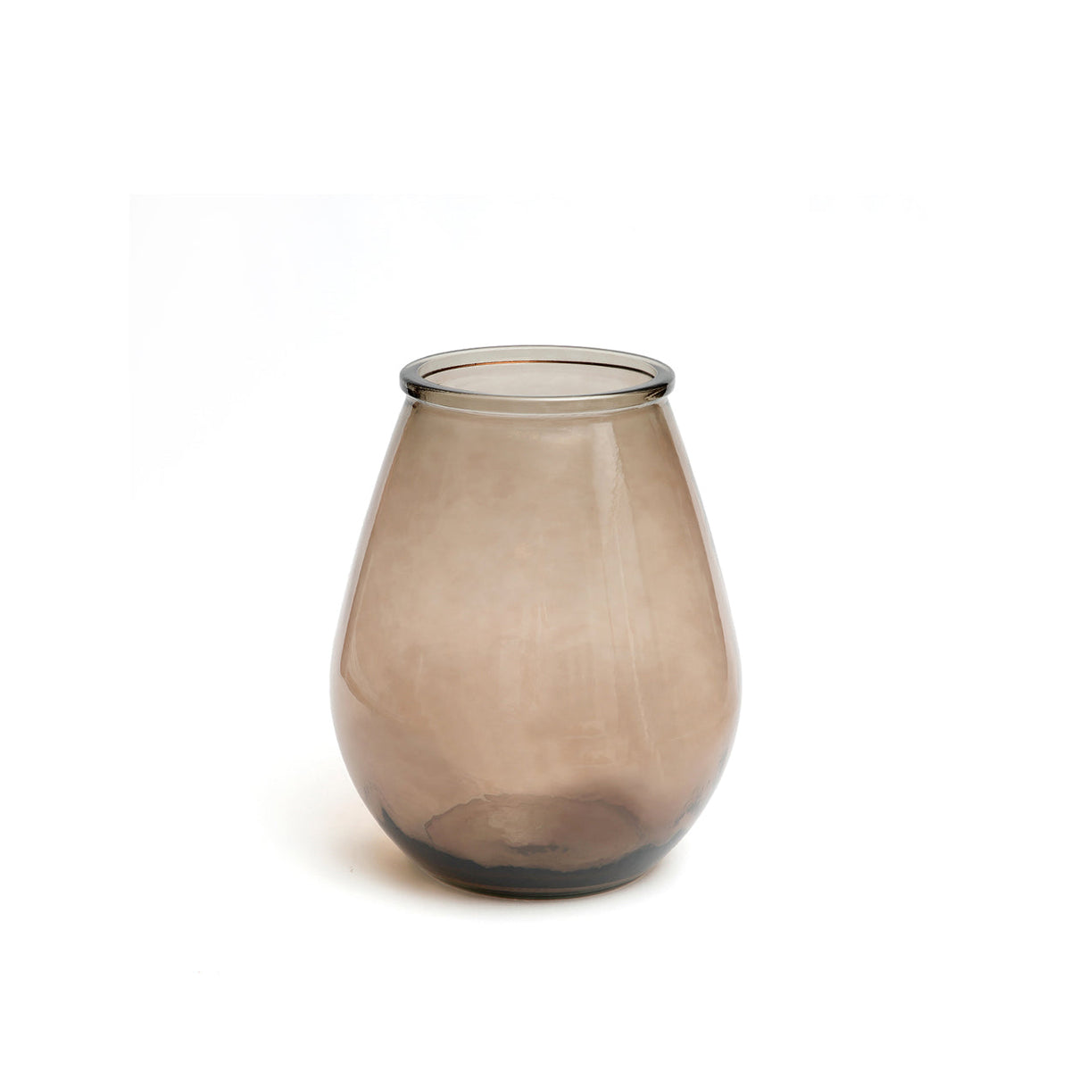 Bazar Bizar Vase En Verre Recyclé Qiezi Beige Ø19 x H23 cm