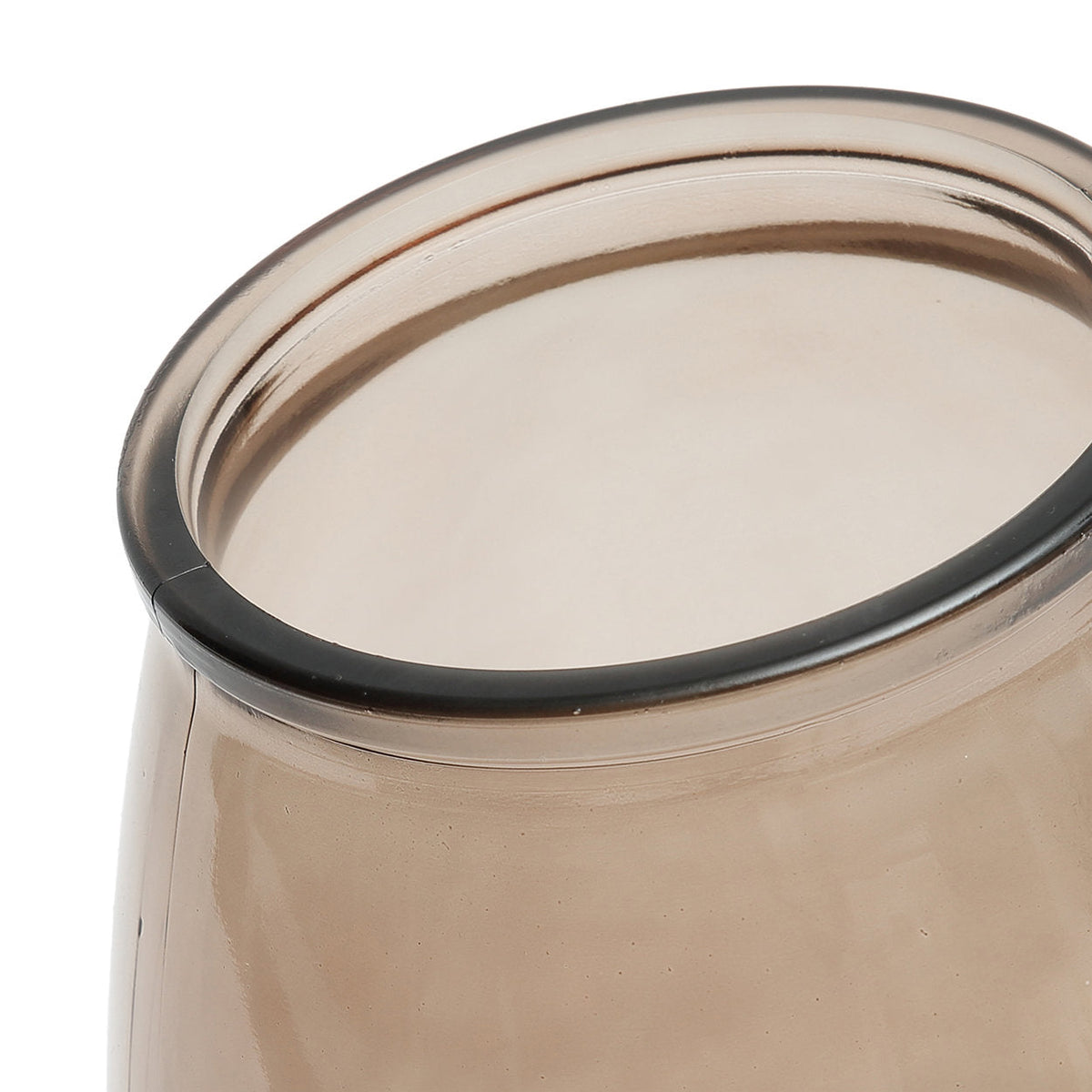 Bazar Bizar Gerecycleerde Glazen Vaas Qiezi Beige Ø19 x H23 cm