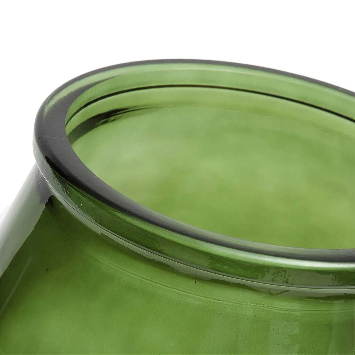 Bazar Bizar Gerecycleerde Glazen Vaas Qiezi Groen Ø19 x H23 cm