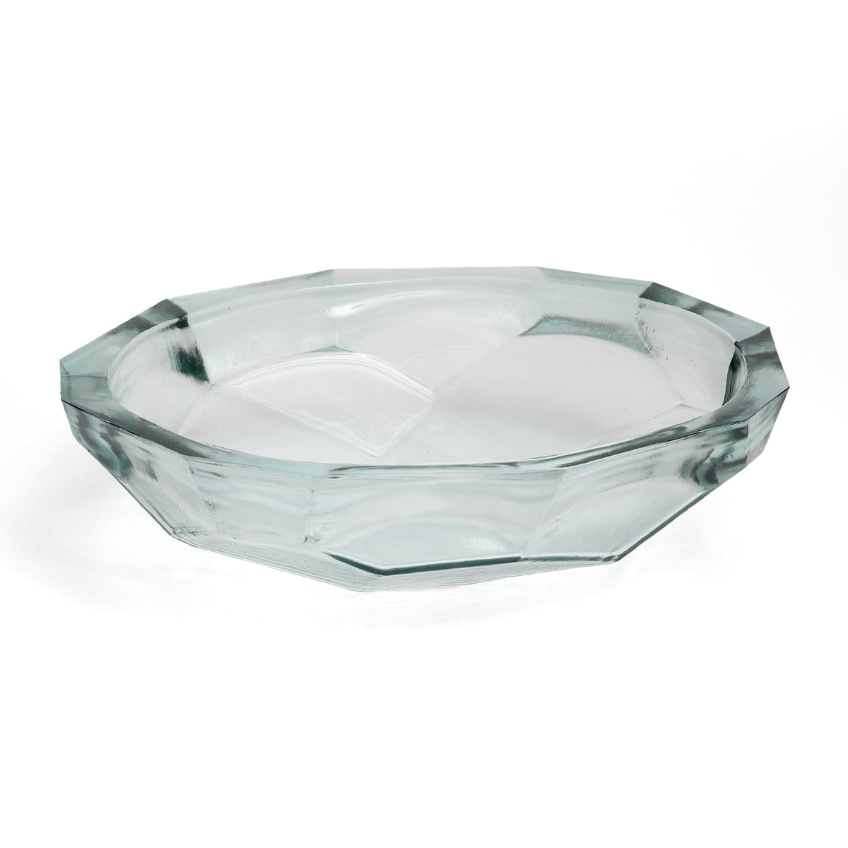 Bazar Bizar Gerecycleerde Glazen Schaal Origami Bowl Blauw Ø34 x H9 cm