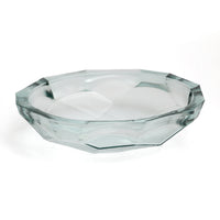 Bazar Bizar Plat de service En Verre Recyclé Origami Bowl Bleu Ø34 x H9 cm