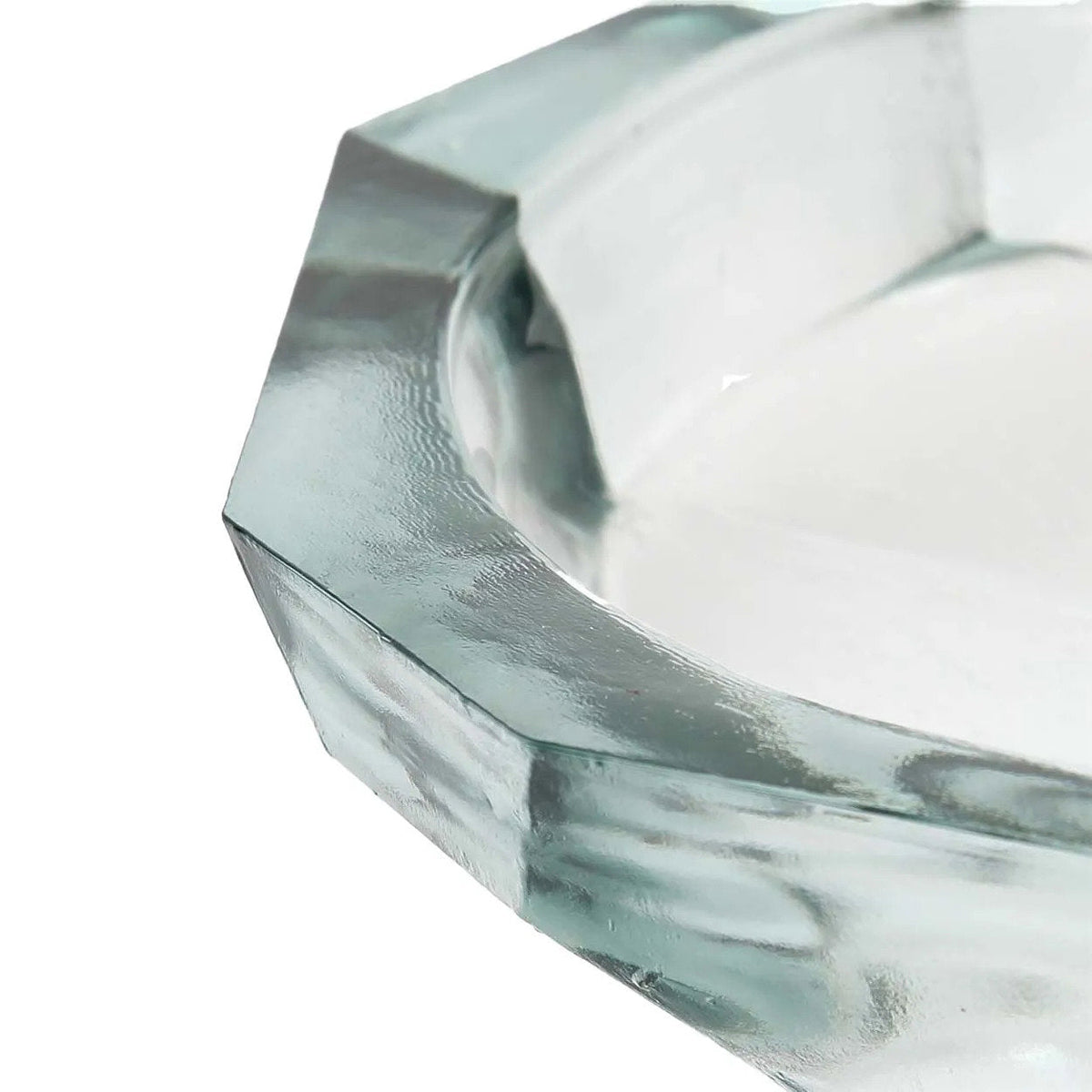 Bazar Bizar Gerecycleerde Glazen Schaal Origami Bowl Blauw Ø34 x H9 cm