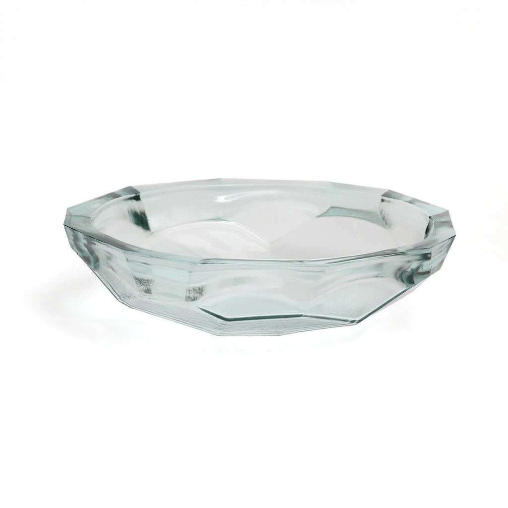 Bazar Bizar Plat de service En Verre Recyclé Origami Bowl Bleu Ø34 x H9 cm