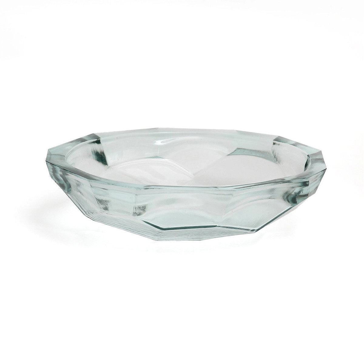 Bazar Bizar Gerecycleerde Glazen Schaal Origami Bowl Blauw Ø34 x H9 cm