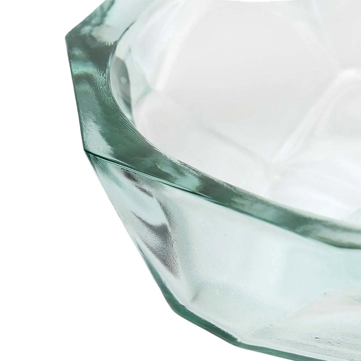 Bazar Bizar Gerecycleerde Glazen Schaal Origami Bowl Blauw Ø25 x H8 cm