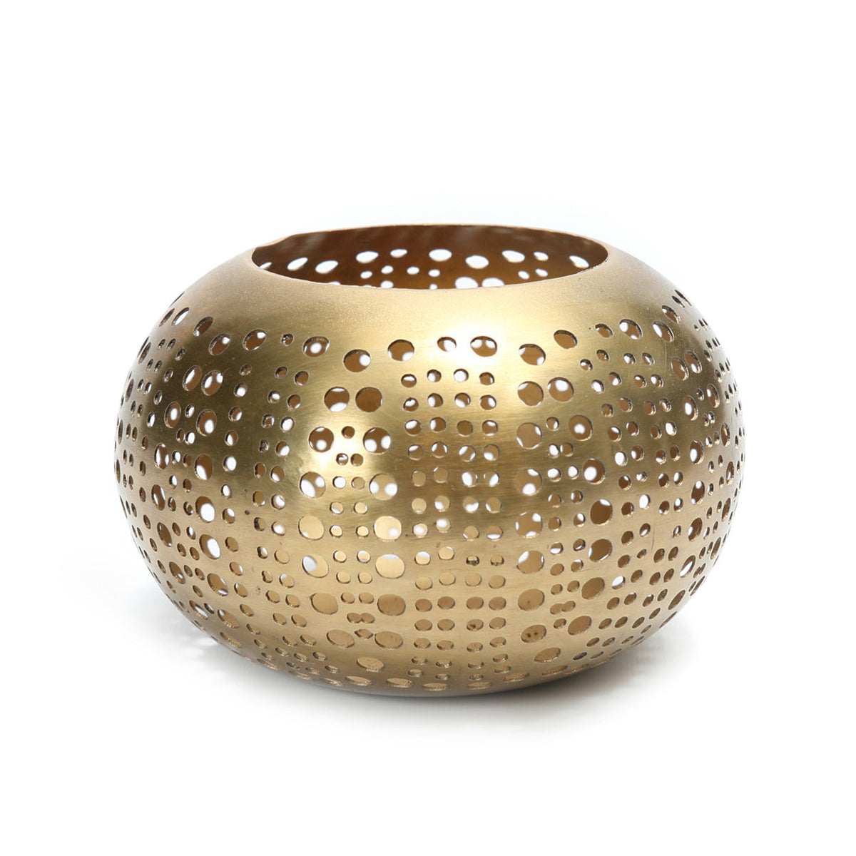 Bazar Bizar Messing Kandelaar Polka Dots Goud Ø16 x H10 cm