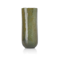 Bazar Bizar Vase en Verre Forest Vert Olive Ø14 x H33 cm