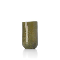 Bazar Bizar Glazen Vaas Forest Olijfgroen Ø13 x H22 cm