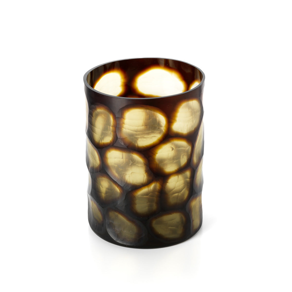 Bazar Bizar Vase en Verre Golden Wave Miel Ø24 x H31 cm