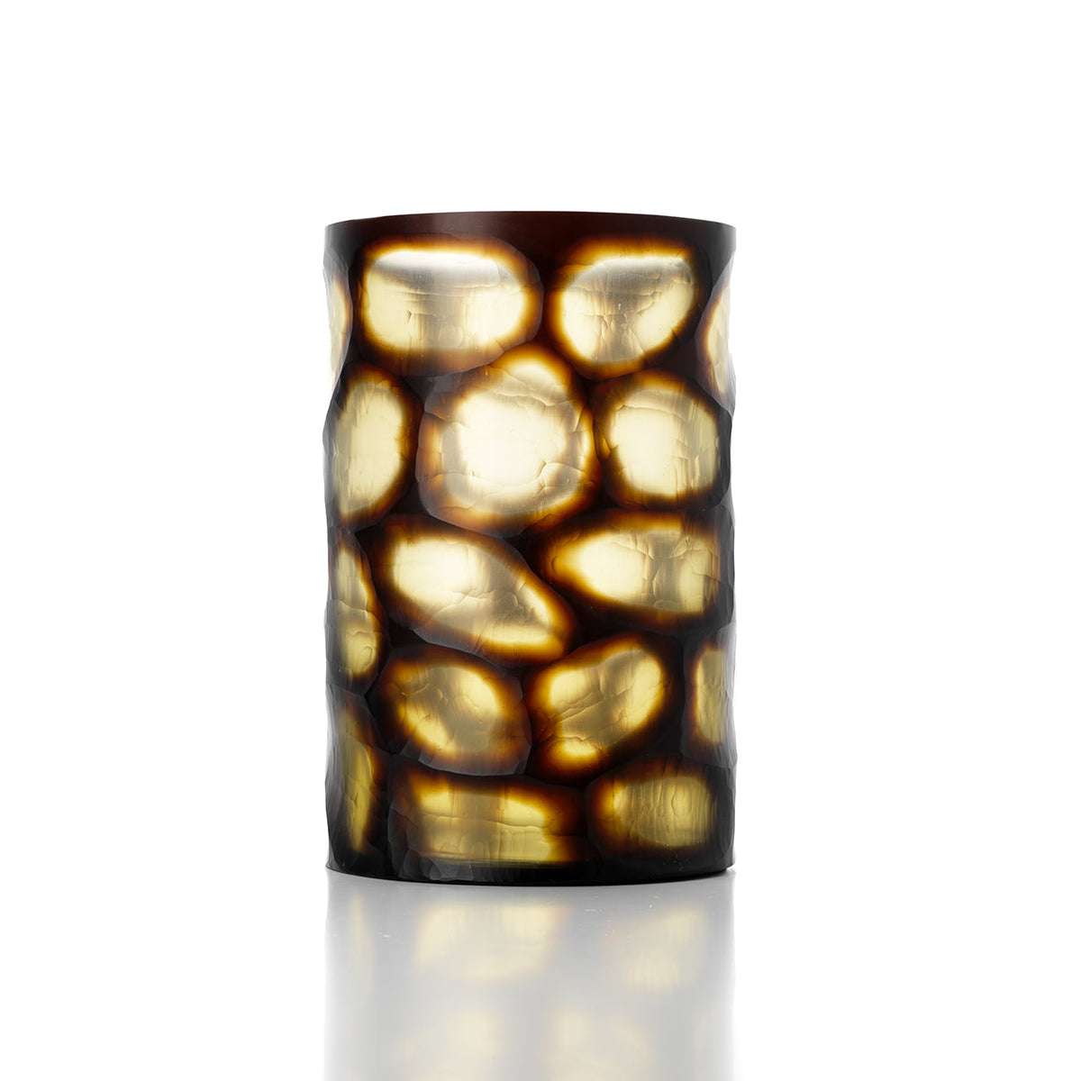 Bazar Bizar Glazen Vaas Golden Wave Honing Ø24 x H35 cm