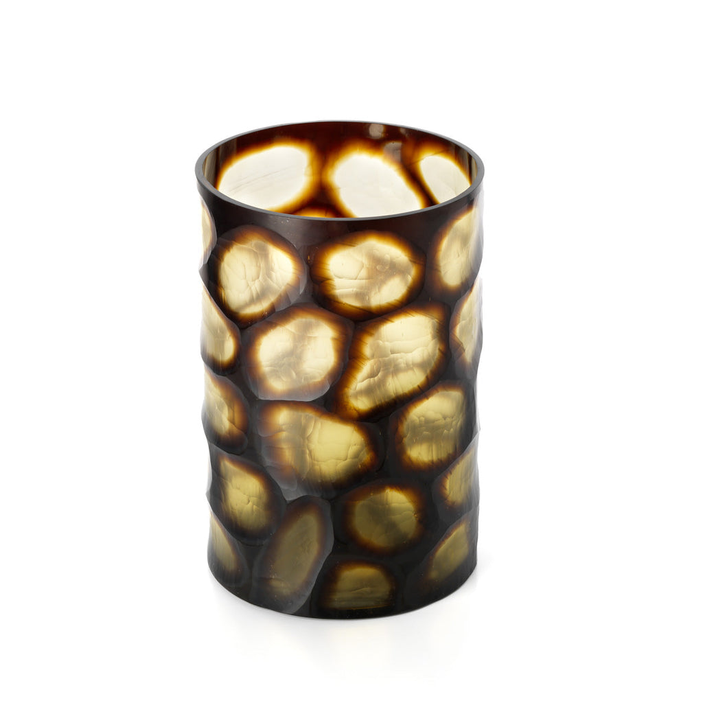 Bazar Bizar Glazen Vaas Golden Wave Honing Ø24 x H35 cm